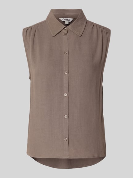 Regular Fit Leinenbluse ohne Ärmel Modell 'SIESTA' Shop The Look MANNEQUINE