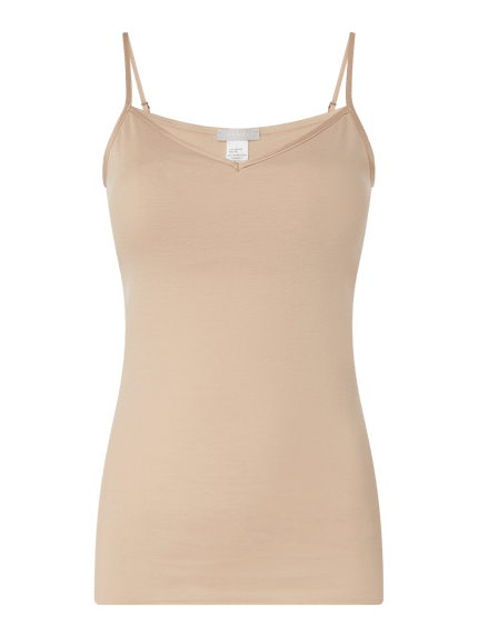 HANRO Onderhemd van gemerceriseerd katoen - gewatteerd, model 'Cotton Seamless' Beige - 2