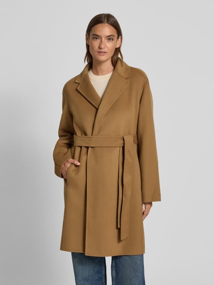 Tommy Hilfiger Płaszcz o kroju regular fit z mieszanki wełny Beżowy 4