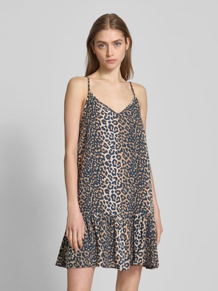 ONLY Ausgestelltes Minikleid mit Spaghettiträgern Modell 'NOVA' Sand 4