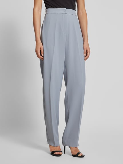 Emporio Armani Straight Leg Stoffhose mit Webmuster Hellblau 4