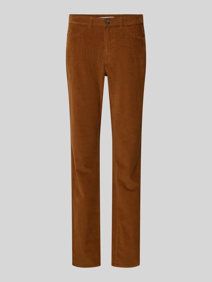 Brax Stoffen broek met steekzakken, model 'MARY' Cognac - 2