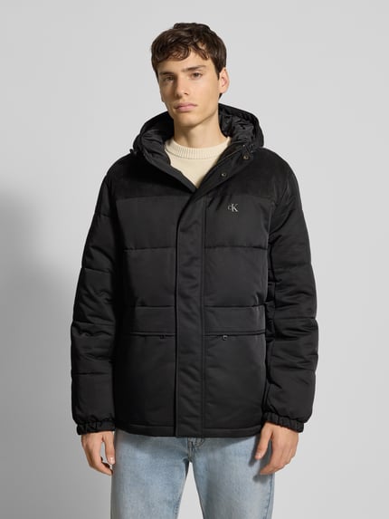 Calvin Klein Jeans Puffer Jacket mit verdecktem Reißverschluss und Label-Stitching Black 4
