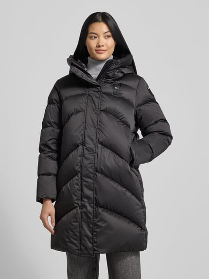 Blauer USA Steppmantel mit Kapuze Modell 'OPERA' Black 4