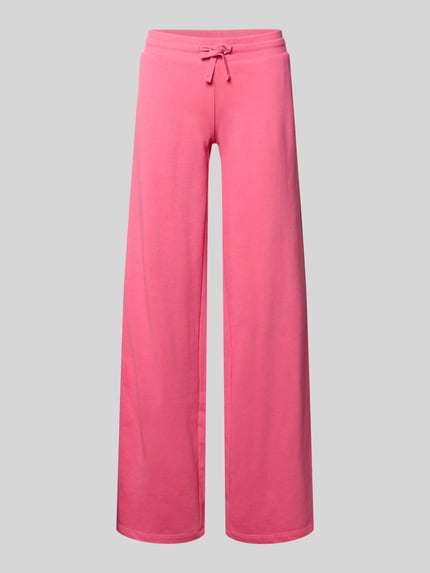 Produktfoto, Straight Fit Sweatpants mit Tunnelzug von REVIEW, Damen Sweatpants aus Baumwoll-Mix in Pink, elastischer Bund, Innenbeinlänge 85 cm bei Größe S