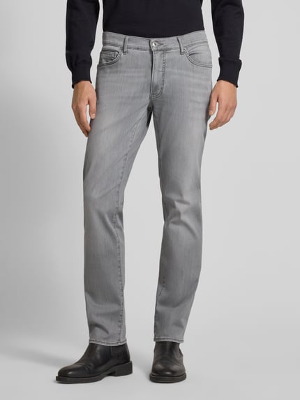 Brax Jeansy Slim Fit z 5-kieszeniowym designem model 'Chuck' Jasnoszary 4