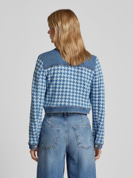 GUESS Jeansjack met pied-de-poule-motief Jeansblauw - 5