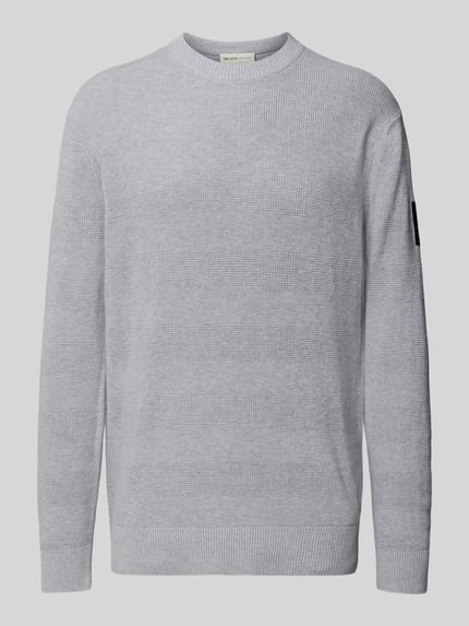 Tom Tailor Denim Regular Fit Pullover aus reiner Baumwolle Hellgrau Melange 2