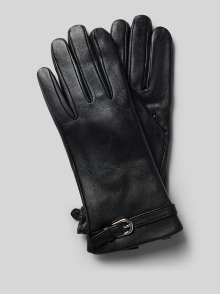 Roeckl Handschuh aus Schafsnappa mit Schnalle Black 1