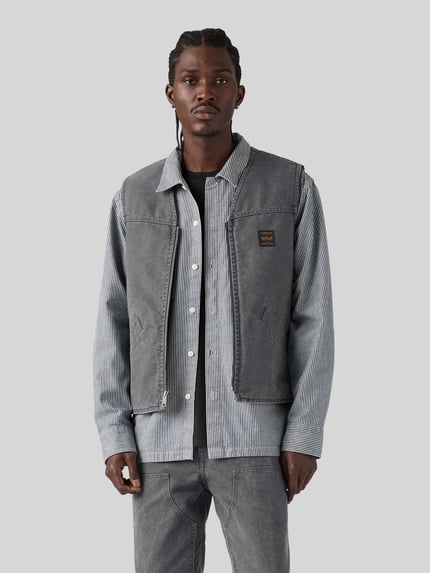 Levi's® Regular fit bodywarmer van zuivere katoen model 'SARATOGA' Zwart - 4