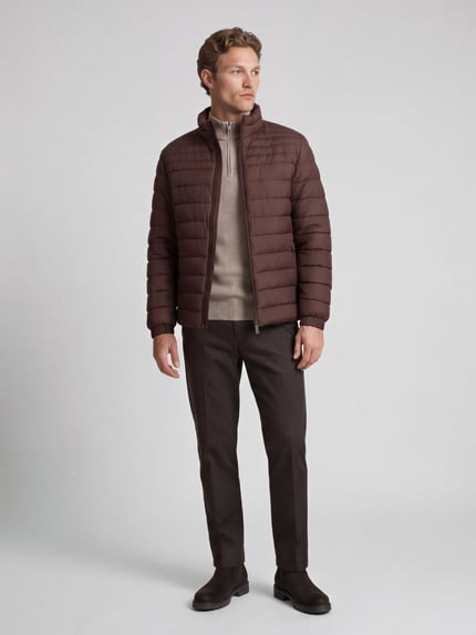 BOSS Orange Steppjacke mit Logo-Patch Modell 'Oden2' Schoko 1
