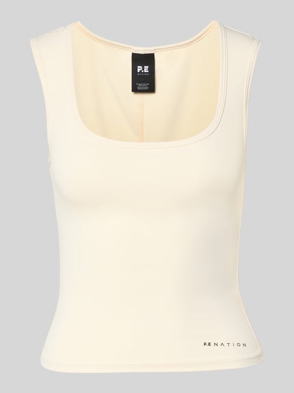 Slim Fit Top mit Logo-Detail Modell 'Refine' Shop The Look MANNEQUINE