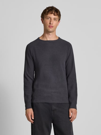 Blend Strickpullover mit Rundhalsausschnitt Modell 'DANTE' Anthrazit 4