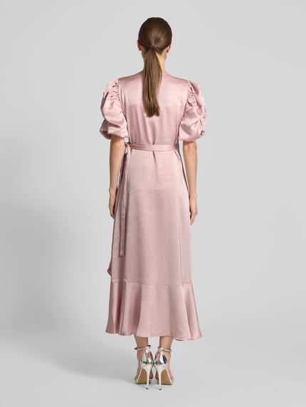 A-view Maxi-jurk met pofmouwen, model 'Sinda' Oudroze - 5