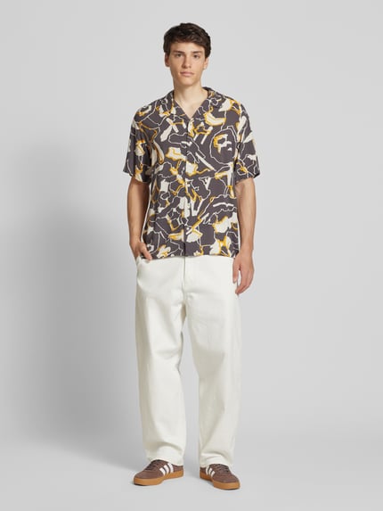 JACK & JONES Regular fit vrijetijdsoverhemd met resortkraag, model 'LUKE' Lichtgrijs - 1