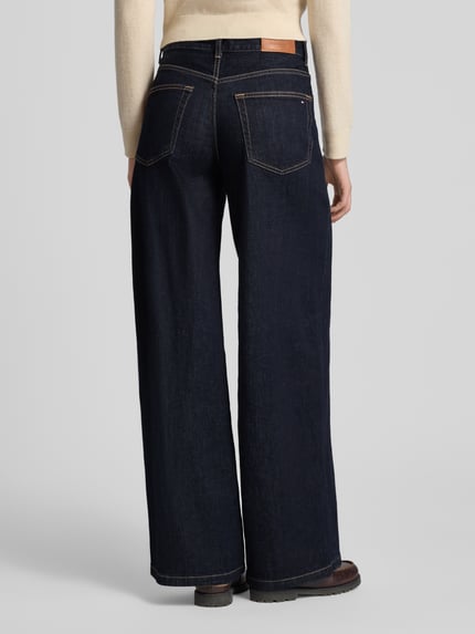 Tommy Hilfiger Wide Leg Jeans aus Baumwoll-Mix Dunkelblau 5
