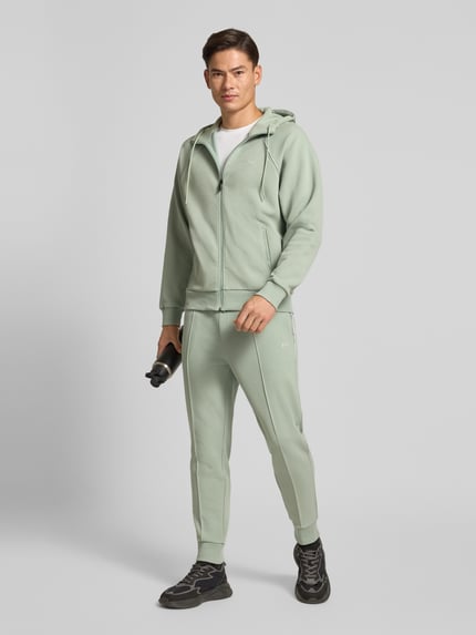 BOSS Green Regular Fit Sweatjacke aus Baumwoll-Mix Hellgruen 1