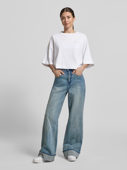 BOSS Orange Boxy fit T-shirt van puur katoen Offwhite - 1