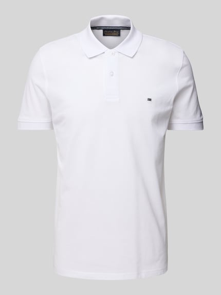 Christian Berg Men Poloshirt mit Logo-Stitching Weiss 2