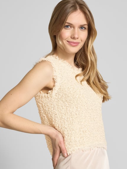 Marc Cain Tanktop in gebreide look Zand - 3