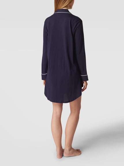 Lauren Ralph Lauren Nachthemd met contraststrepen Donkerblauw - 4
