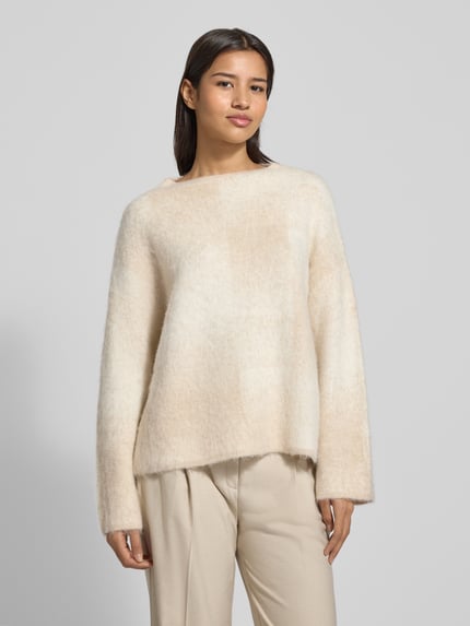 someday. Sweter z dzianiny o kroju loose fit z dodatkiem wełny Model 'Teonie' Beżowy melanż 4
