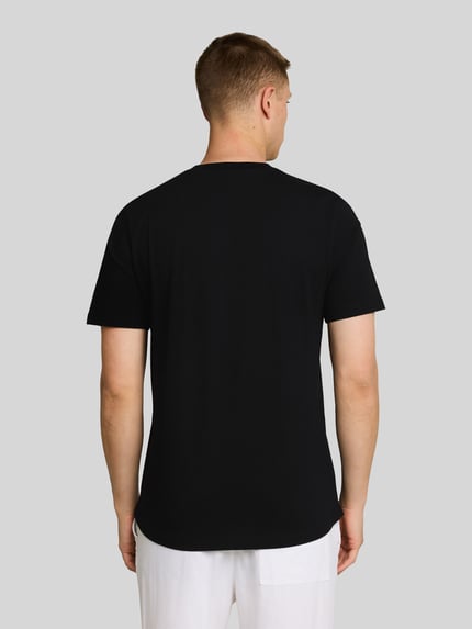 Tom Tailor Denim męski t-shirt o kroju regular fit z czystej bawełny Czarny 5