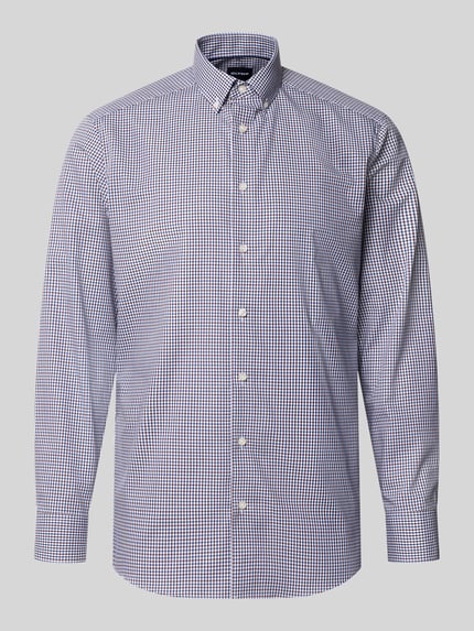 OLYMP Regular Fit Businesshemd mit Button-Down-Kragen Bordeaux 2