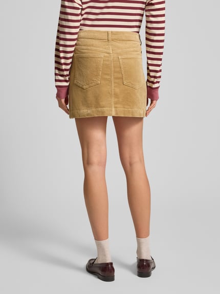 Jake*s Casual Spódnica mini z imitacji sztruksu z 5 kieszeniami Piaskowy 5