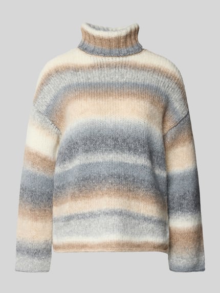 Milano Italy Rollkragenpullover aus Woll-Mix mit Alpaka-Anteil Offwhite 2
