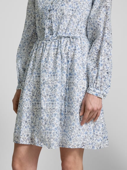 GUESS Knielanges Kleid mit Knopfleiste Modell 'ADLAIDE' Hellblau 3