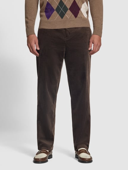 Selected Regular Fit Business-Hose mit Bundfalte Dunkelbraun 4