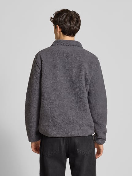 REVIEW Teddy-Jacke mit Stehkragen Dunkelgrau 5