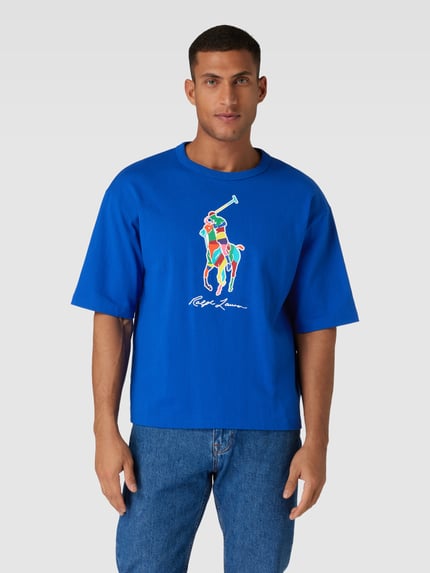 Polo Ralph Lauren T-shirt z nadrukiem z logo Królewski niebieski 4