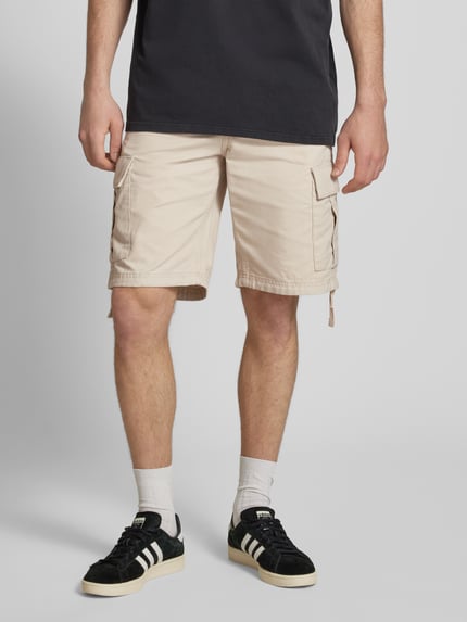 JACK & JONES Korte regular fit cargobroek met riemlussen, model 'COLE BARKLEY' Offwhite - 4