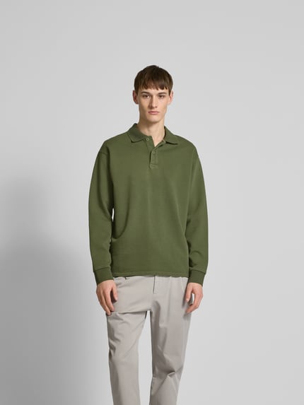 Closed Regular fit poloshirt van katoen Olijfgroen - 4