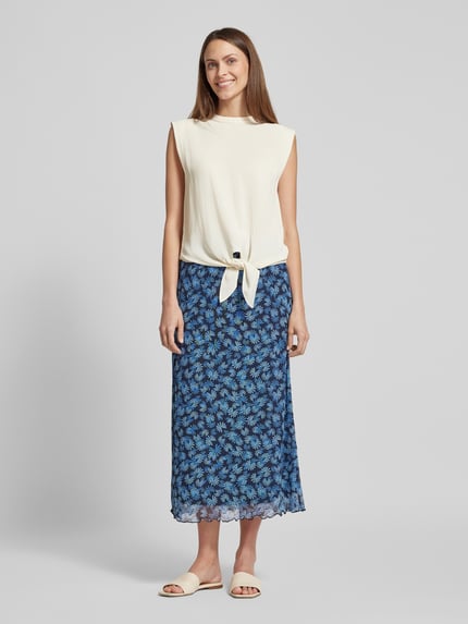 Marella Top bluzkowy o kroju regular fit z wiązanym detalem model ‘IDEALE’ Złamany biały 1