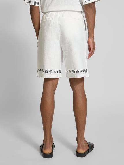 WOODBIRD Korte broek met elastische band, model 'MING' Wit - 5