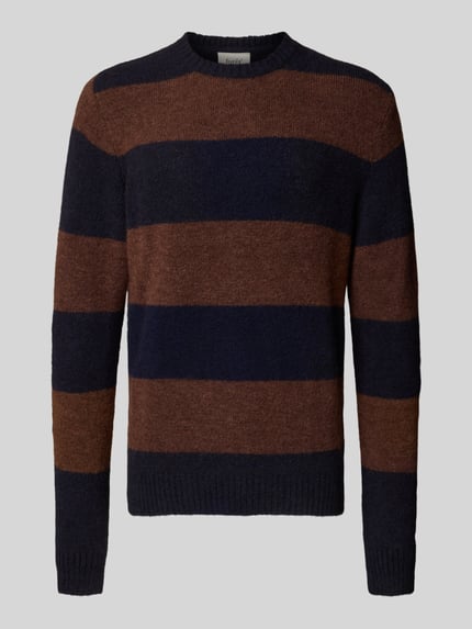 Forét Strickpullover mit Leinen-Anteil Modell 'ALPINE' Dunkelblau 2