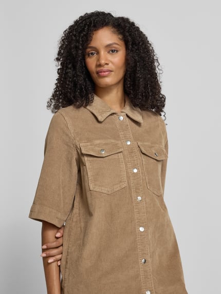 VERO MODA Flatteuze vrijetijdsjurk van katoenmix, model 'FENJA' Zand - 3