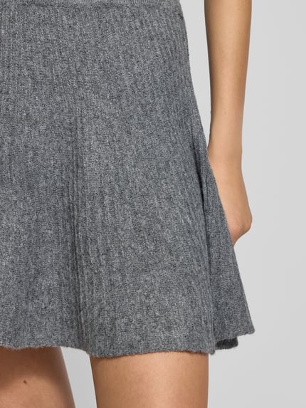 NOISY MAY® Minirok met elastische band, model 'NOLA' Middengrijs - 3