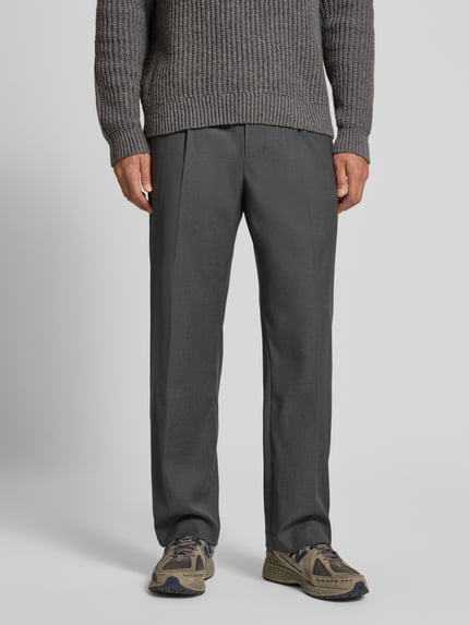 Jake*s Studio Men Chino met Franse steekzakken Donkergrijs gemêleerd - 4