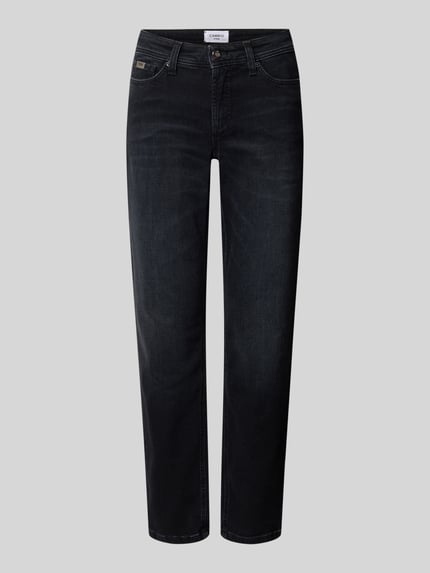 CAMBIO Slim Fit Jeans mit Label-Detail Modell 'PIPER CROPPED' Black 2