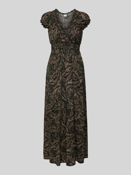 Apricot Maxikleid aus Viskose im Allover-Look Black 2