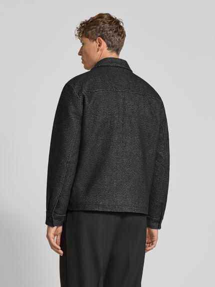 Tom Tailor Regular fit overhemdjack met wol Antraciet - 5