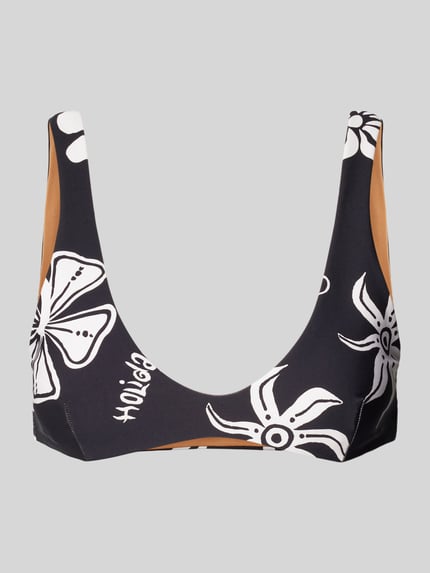 Rip Curl Bustier-Bikini-Oberteil mit floralem Muster Modell 'HOLIDAY' Black 1