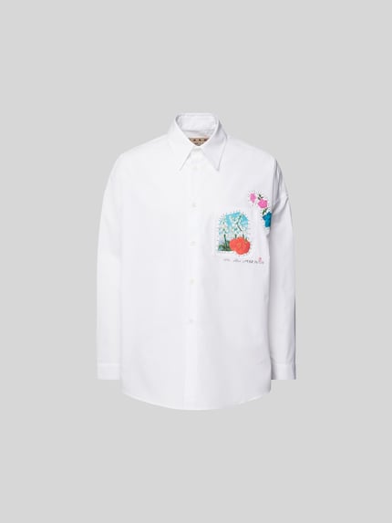 Marni Regular fit vrijetijdsoverhemd met borstzak Wit - 2