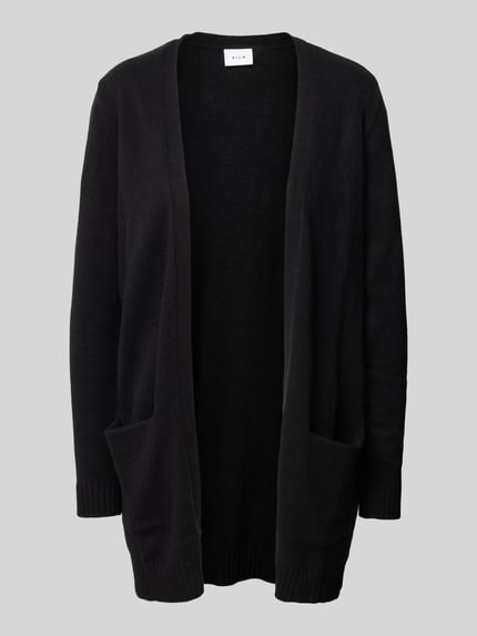 VILA Strickcardigan mit Eingrifftaschen Modell 'VIRIL' Black 2