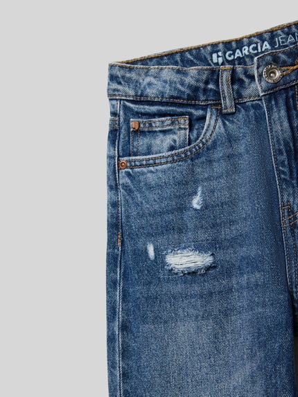 Garcia Straight fit jeans in 5-pocketmodel Blauw - 2