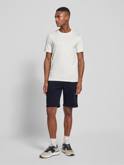 GUESS Activewear Korte broek met elastische band en tunnelkoord, model 'ALDWIN' Marineblauw - 1